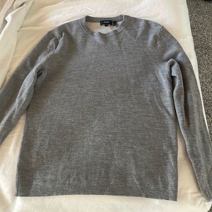 Theory Men’s grey crew neck sweater